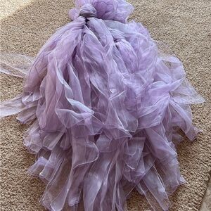 Wedding season is coming. Lavender Tulle ties table or chair decor 350 6”x8’